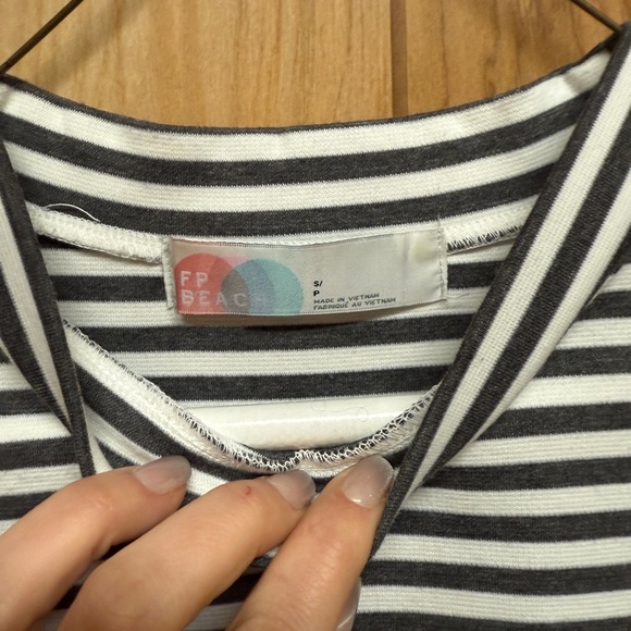 Free People FP Beach Striped Mock Neck Mini Dress - Picture 5 of 9